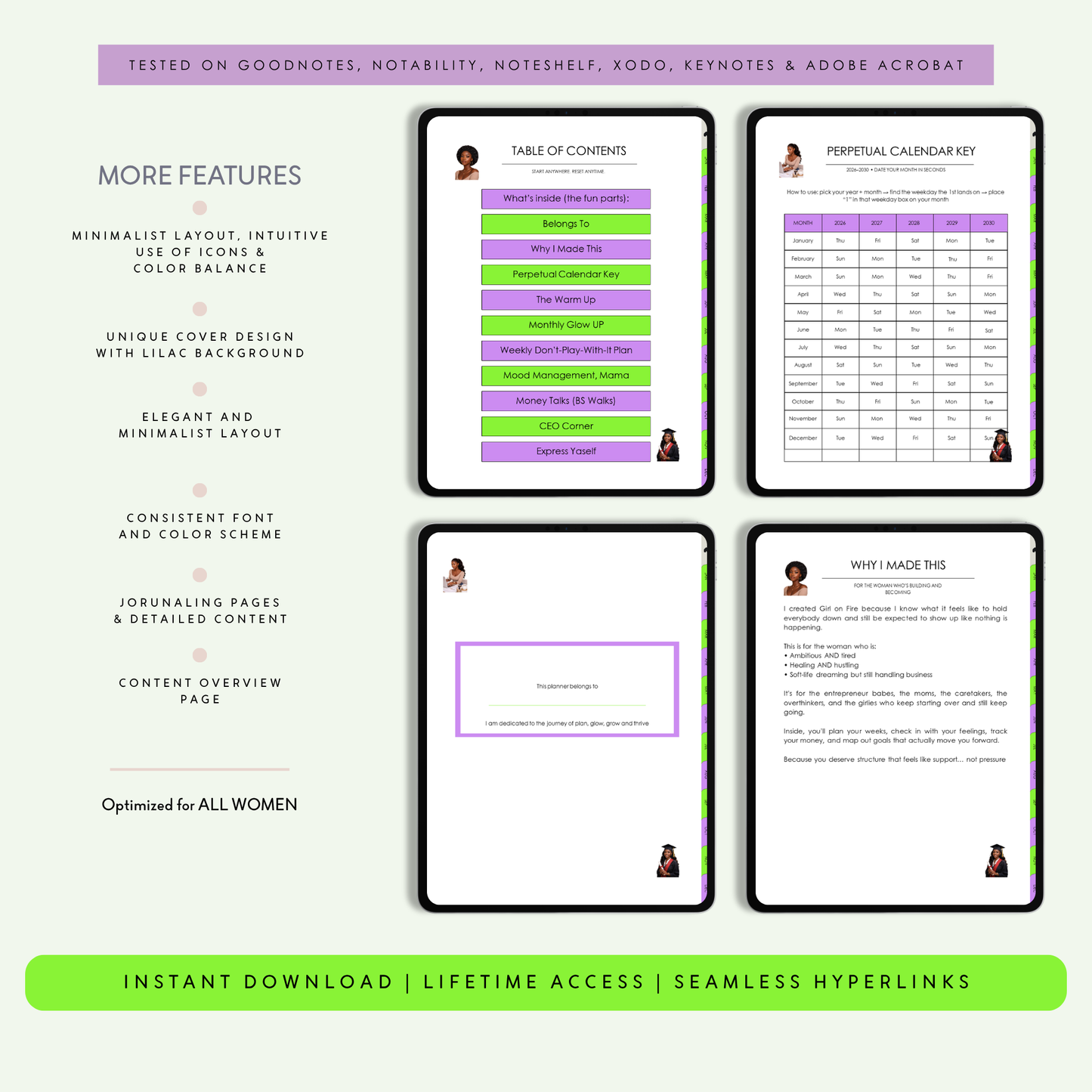 Girl on Fire Planner-Digital
