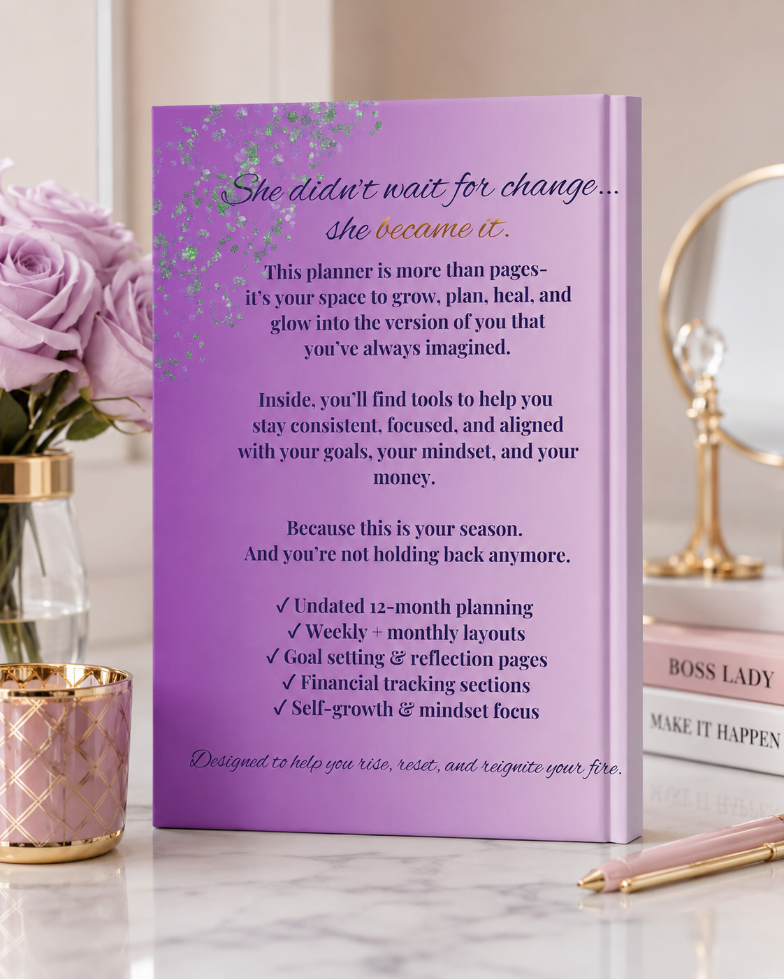 Girl on Fire Planner-Lilac Hardcover