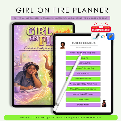 Girl on Fire Planner-Digital